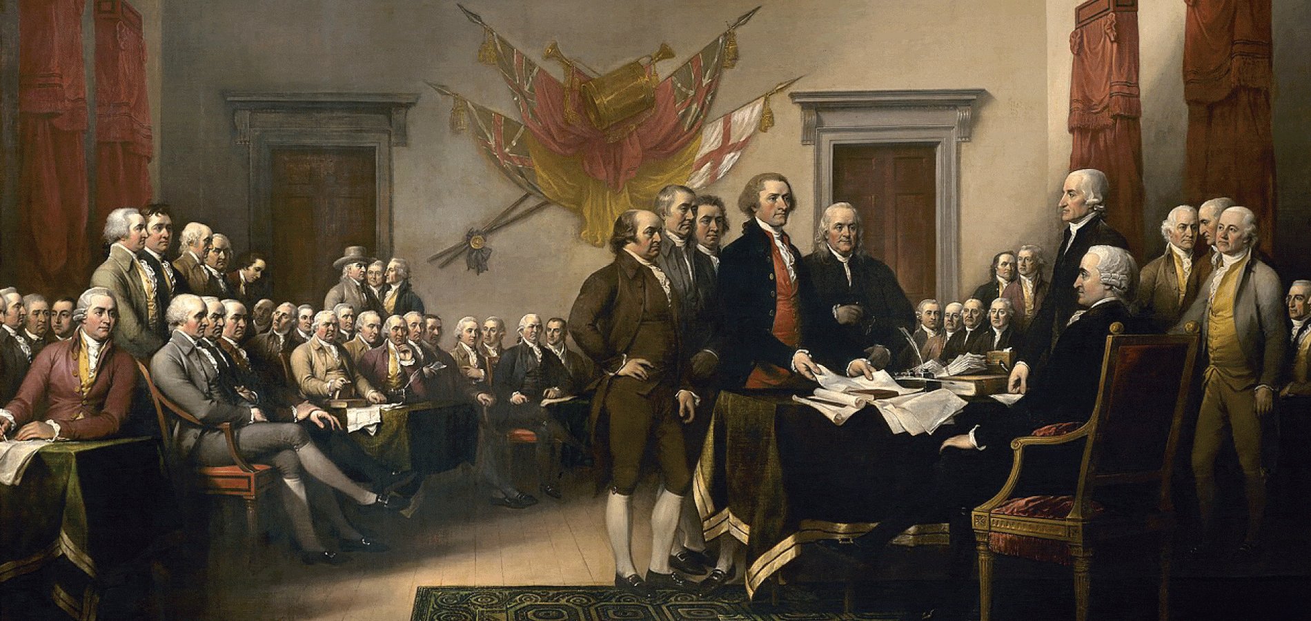 Painting by John Trumbull titled Declaration of Independence